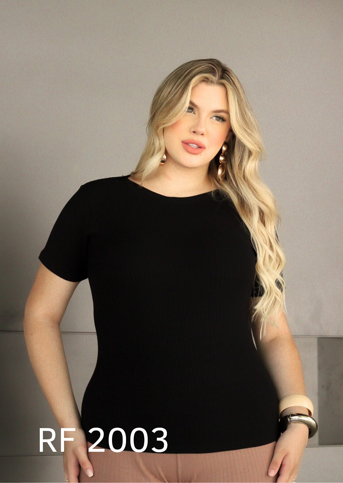 Blusa canelada Plus Size — RF 2003