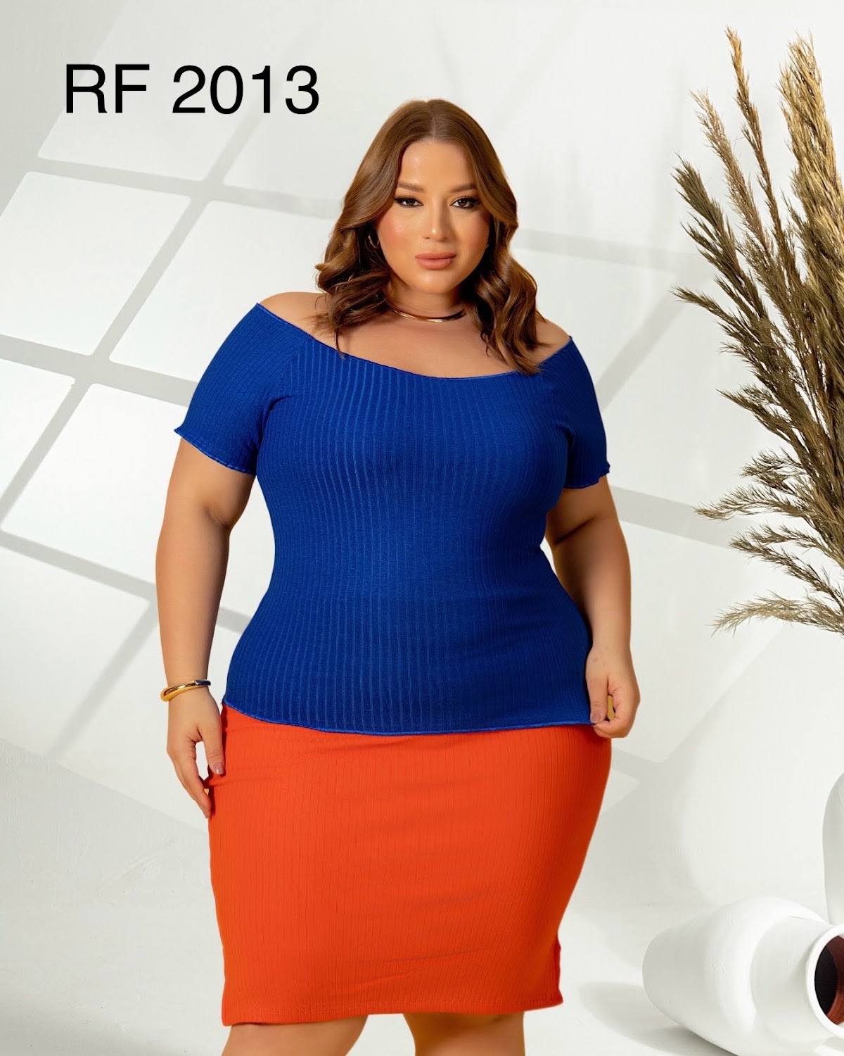 Blusa canelada Plus Size — RF 2013