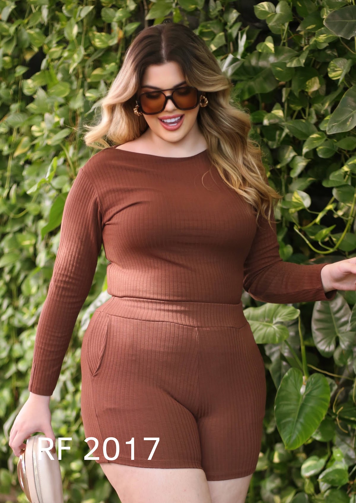 Blusa canelada Plus Size — RF 2017