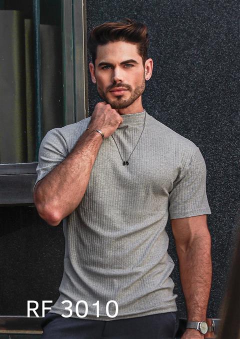 Camiseta canelada masculina — RF 3010