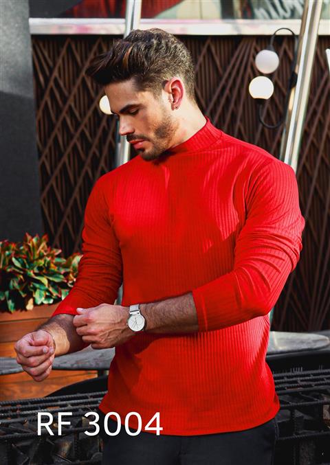 Blusa canelada masculina — RF 3004