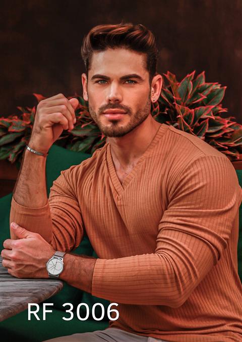 Blusa canelada masculina — RF 3006