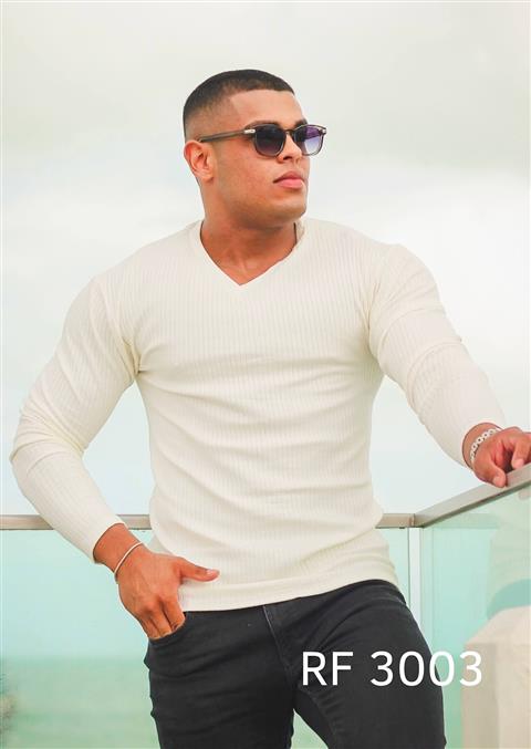 Blusa canelada masculina — RF 3003