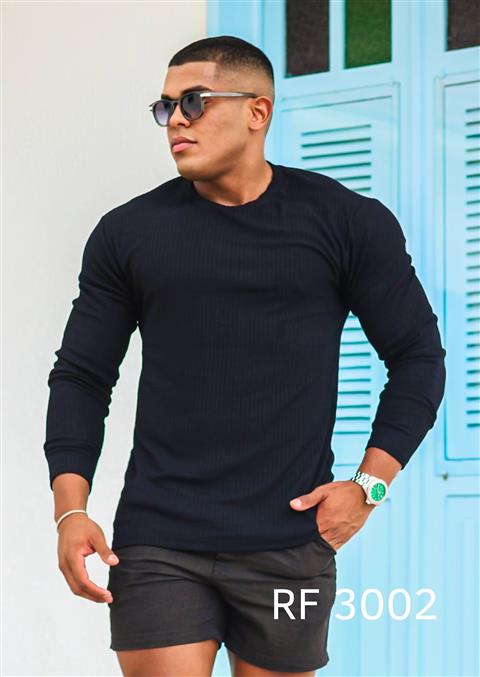 Blusa canelada masculina — RF 3002