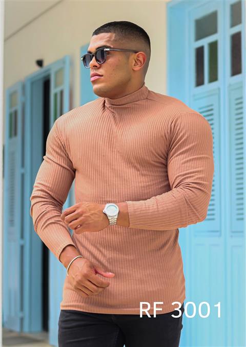Blusa canelada masculina — RF 3001