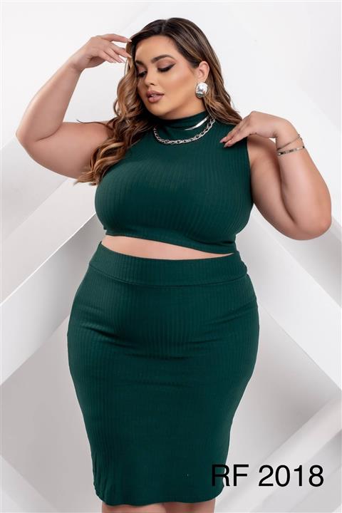 Cropped canelado Plus Size — RF 2018