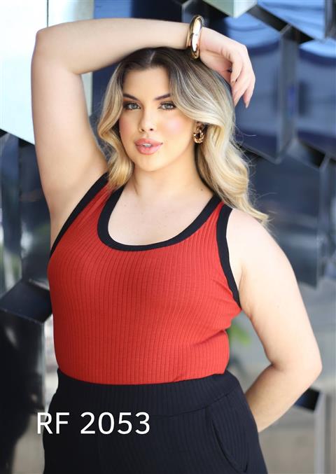Blusa canelada Plus Size — RF 2053