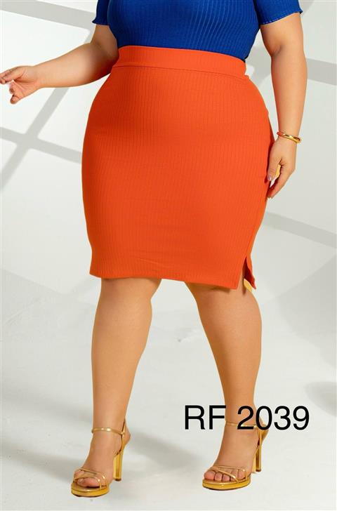 Saia canelada Plus Size — RF 2039