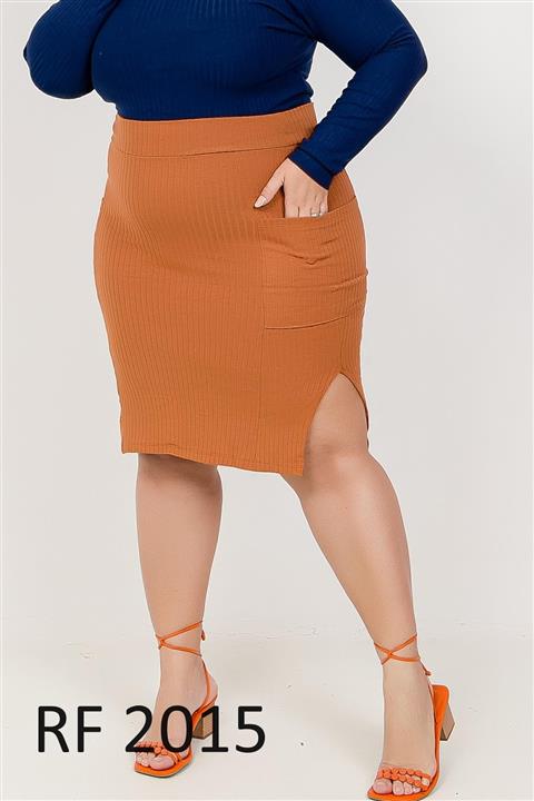 Saia canelada Plus Size — RF 2015